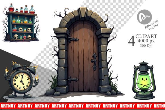 Download Gothic Haunted Objects Clipart - Premium Resources