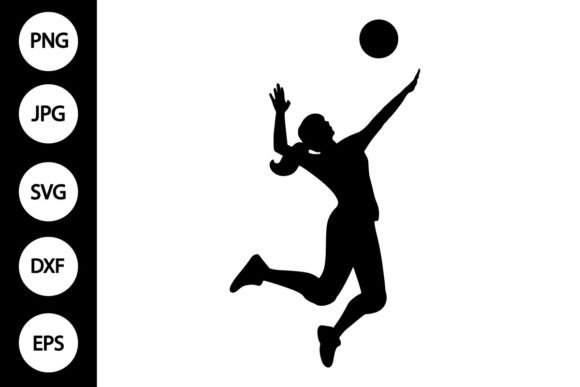 Download Volleyball Player with Ball SVG - Play Collection