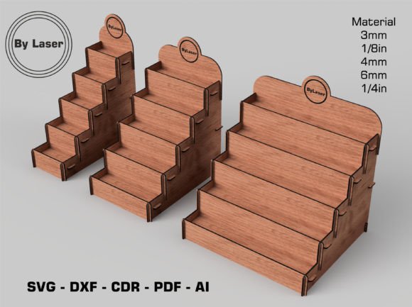 Download 5 Layer Display Stand for Laser Cut File - Play Collection